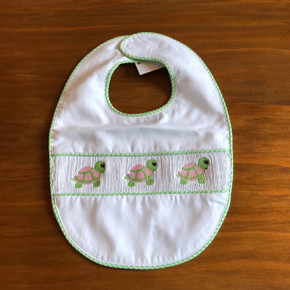 Smocked baby bib